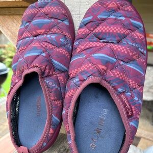 Columbia Omni heat camper slippers quilted  USA Sz 7
